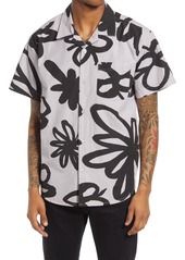 Obey Tommy Short Sleeve Button-Up Shirt in Gallnut Multi at Nordstrom