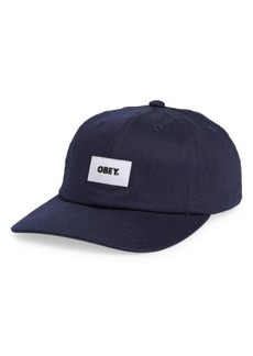 Obey Bold Label Organic Cotton Baseball Cap