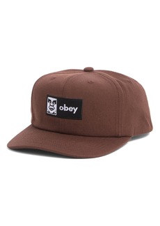 Obey Case Classic Snapback Cap in Brown at Nordstrom Rack