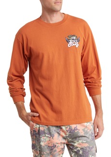 Obey Cherubs Long Sleeve Cotton T-Shirt in Bombay Brown at Nordstrom Rack