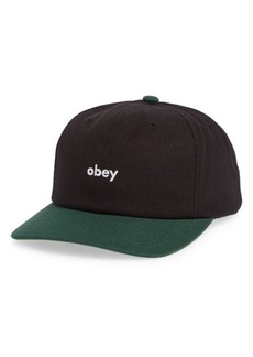 Obey Colorblock Logo Twill Baseball Cap