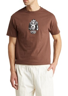 Obey Dog Bowl Cotton Graphic T-Shirt in Coffee at Nordstrom Rack