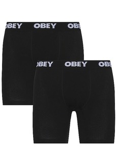 Obey Established Works 2 Pack Boxer Briefs