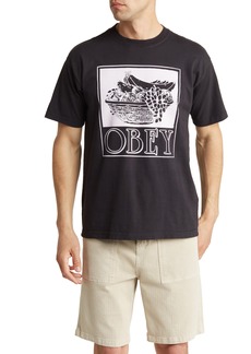 Obey Fruit Basket Graphic T-Shirt in Off Black at Nordstrom Rack