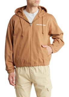 Obey Half Face Icon Zip Hoodie in Toasted Brown at Nordstrom Rack