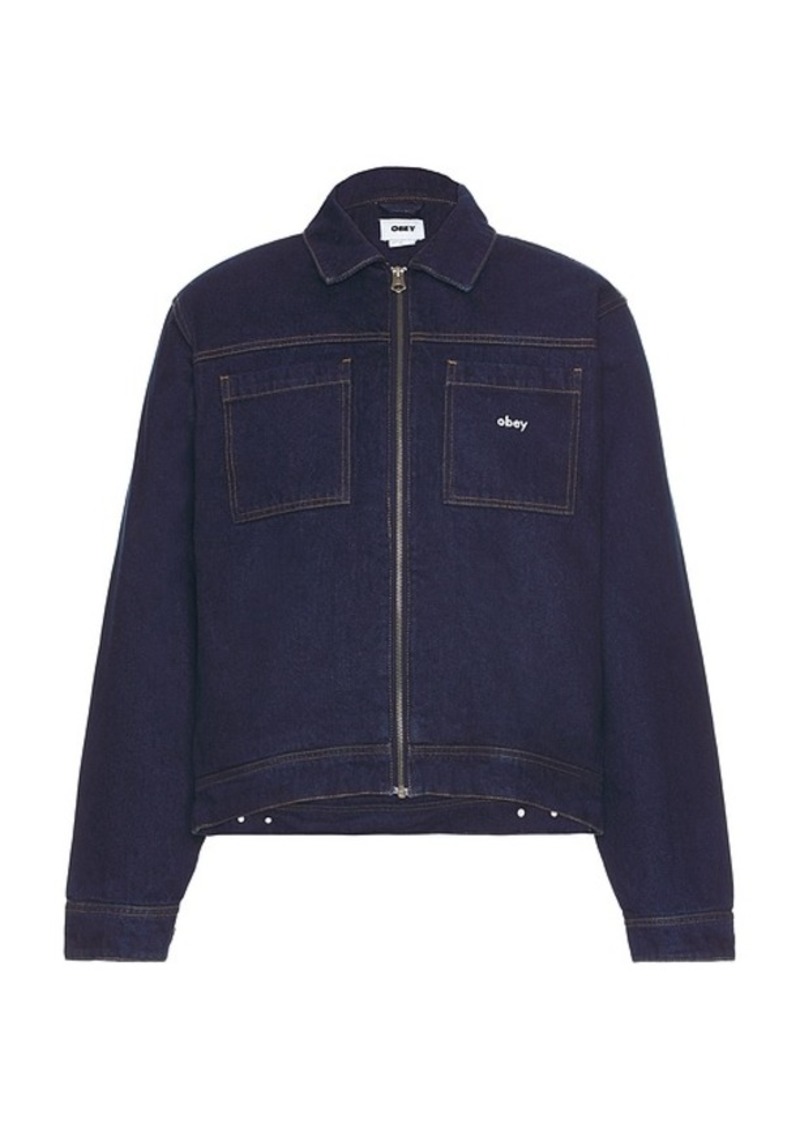 Obey Hardwork Zip Up Jacket