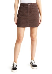 Obey Kallie Cotton Denim Miniskirt in Java Brown at Nordstrom Rack