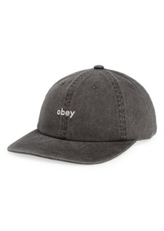 Obey Logo Cotton Twill Baseball Cap