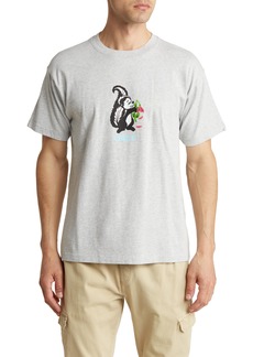Obey Love Stinks Cotton Graphic T-Shirt in Heather Grey at Nordstrom Rack