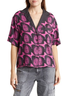 Obey Maria Camp Shirt in Very Fuchsia Multi at Nordstrom Rack