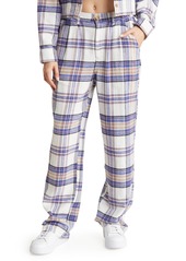 Obey Max Plaid Cotton Pants in Unbleached Multi at Nordstrom Rack