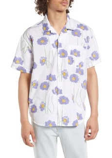 Obey Men's Marino Short Sleeve Woven Shirt in White Multi at Nordstrom