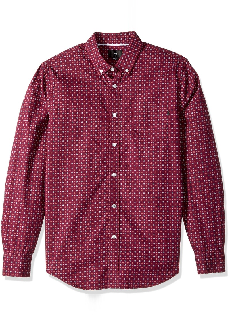Obey Mens Eighty Nine Oxford Woven Ls