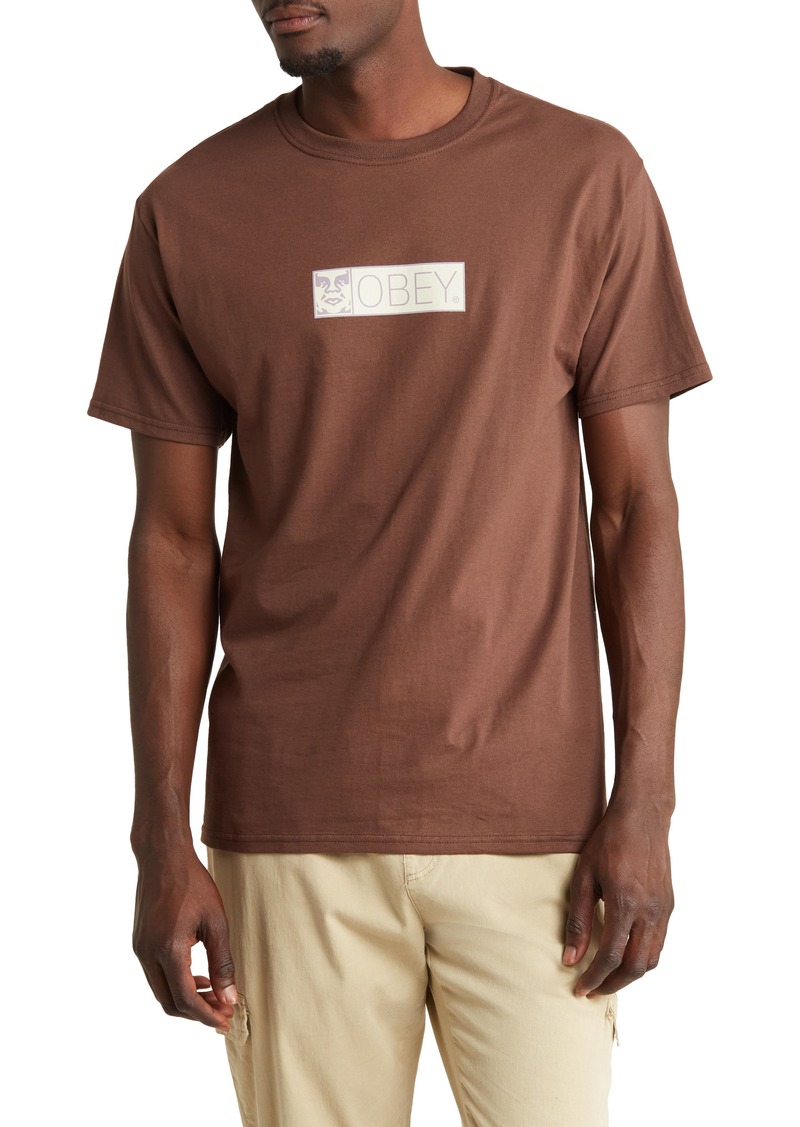 Obey Modern Bar Cotton Graphic T-Shirt in Coffee at Nordstrom Rack