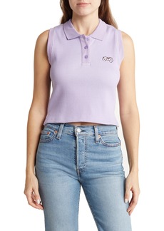 Obey Natalie Sleeveless Cotton Polo in Digital Lavender Multi at Nordstrom Rack