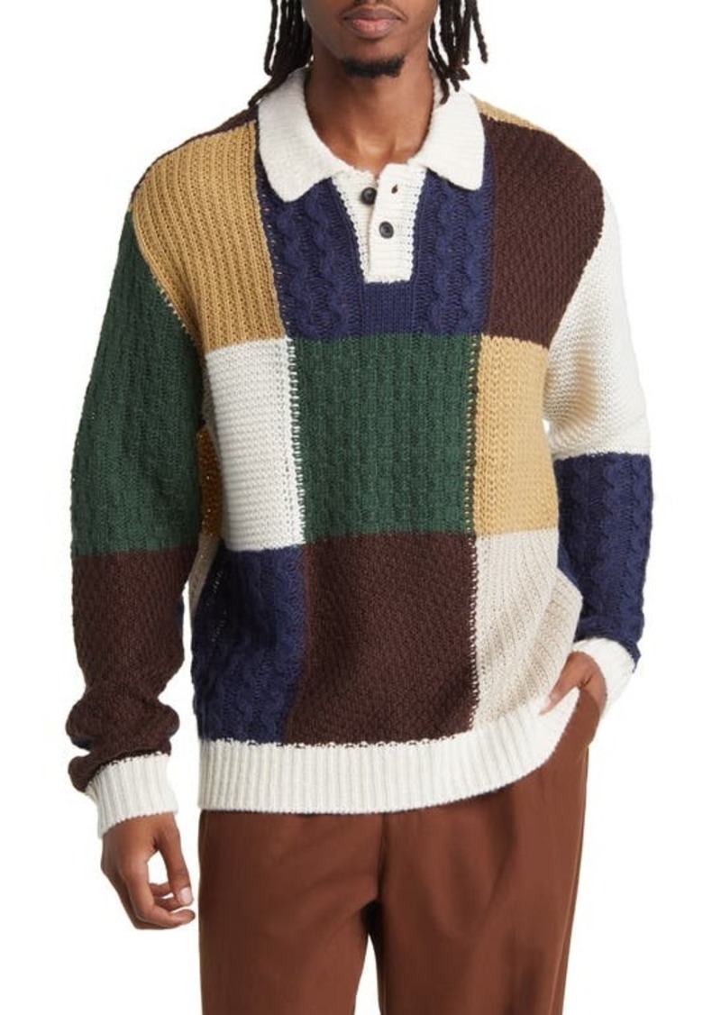 Obey Oliver Patchwork Polo Sweater
