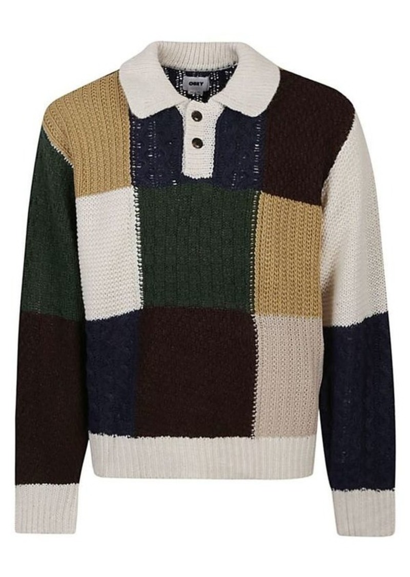 OBEY Oliver patchwork sweater