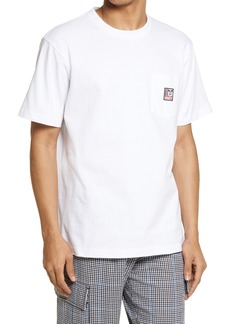 Obey Point Pocket Logo Organic Cotton T-Shirt in White at Nordstrom Rack