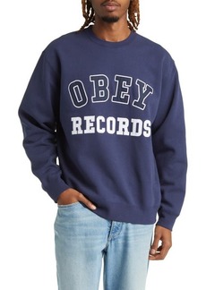 Obey Records Logo Crewneck Sweatshirt
