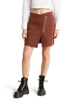 Obey Ryan Front Zip Miniskirt in Sepia at Nordstrom Rack