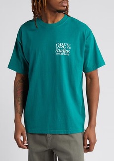 Obey Studios Icon Logo Graphic T-Shirt