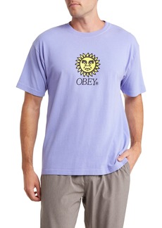 Obey Sunshine Cotton T-Shirt in Digital Violet at Nordstrom Rack