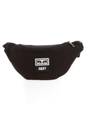 Obey Wasted Belt Bag in Black Twill at Nordstrom