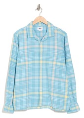 Obey Wilson Plaid Organic Cotton Shirt in Arctic Blue Multi at Nordstrom Rack