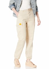 Obey Women's High Rise Cargo Pant with Straight Leg
