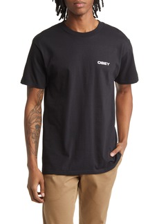 Obey Worldwide Dissent Cotton Logo Graphic T-Shirt in Black at Nordstrom Rack