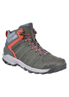 Oboz Sypes Mid B-Dry Waterproof Leather Hiking Sneaker in Gunmetal Black at Nordstrom Rack