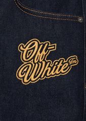 Off-White 90s Logo Denim Cotton Shorts
