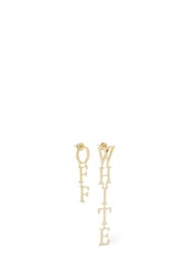 Off-White Asymmetric Logo Earrings