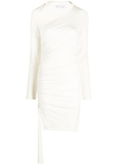 Off-White asymmetric ruched minidress
