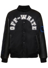 Off-White Baseball Lea Over Puffer Varsity Jacket