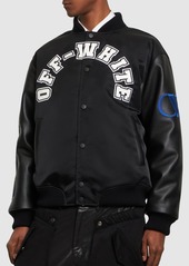 Off-White Baseball Lea Over Puffer Varsity Jacket