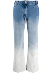 Off-White bleach effect straight jeans