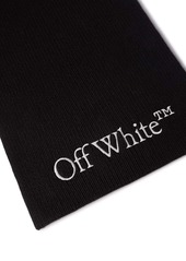 Off-White Bookish logo-knit scarf