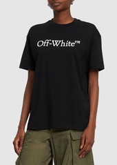 Off-White Bookish Printed Logo Cotton T-shirt