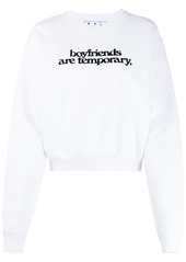 Off-White Boyfriends print cropped sweatshirt