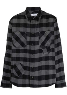 Off-White check patch-detail shirt
