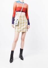 Off-White check-print mini skirt