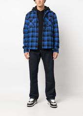 Off-White check-print zip-up shirt