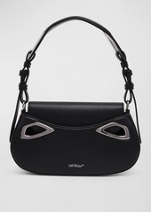 Off-White Clam Flap Leather Shoulder Bag