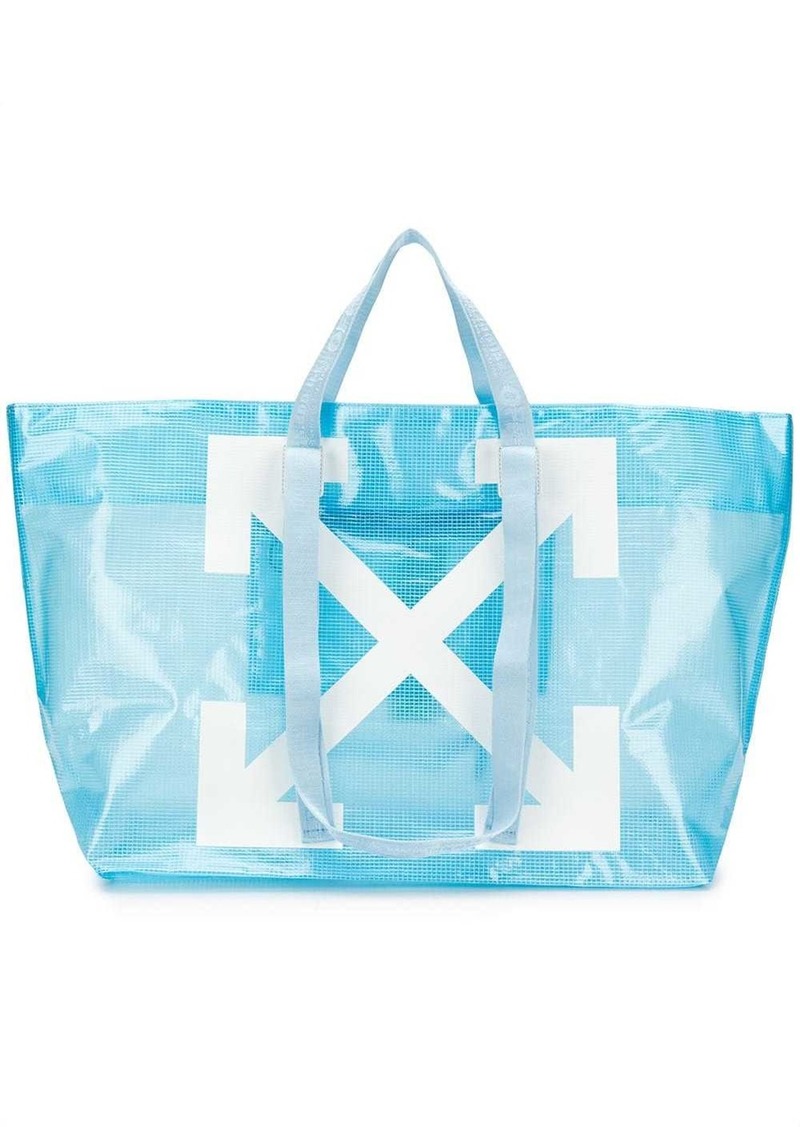 COMMERCIAL TOTE BABY BLUE WHITE
