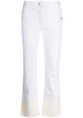 Off-White contrast hem mid-rise jeans