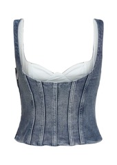 Off-White Cotton Bustier Top