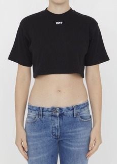 Off-White Crop t-shirt with Off logo