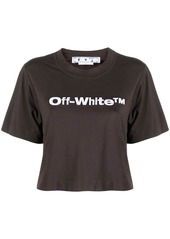 Off-White cropped logo-print T-shirt