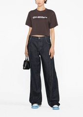 Off-White cropped logo-print T-shirt